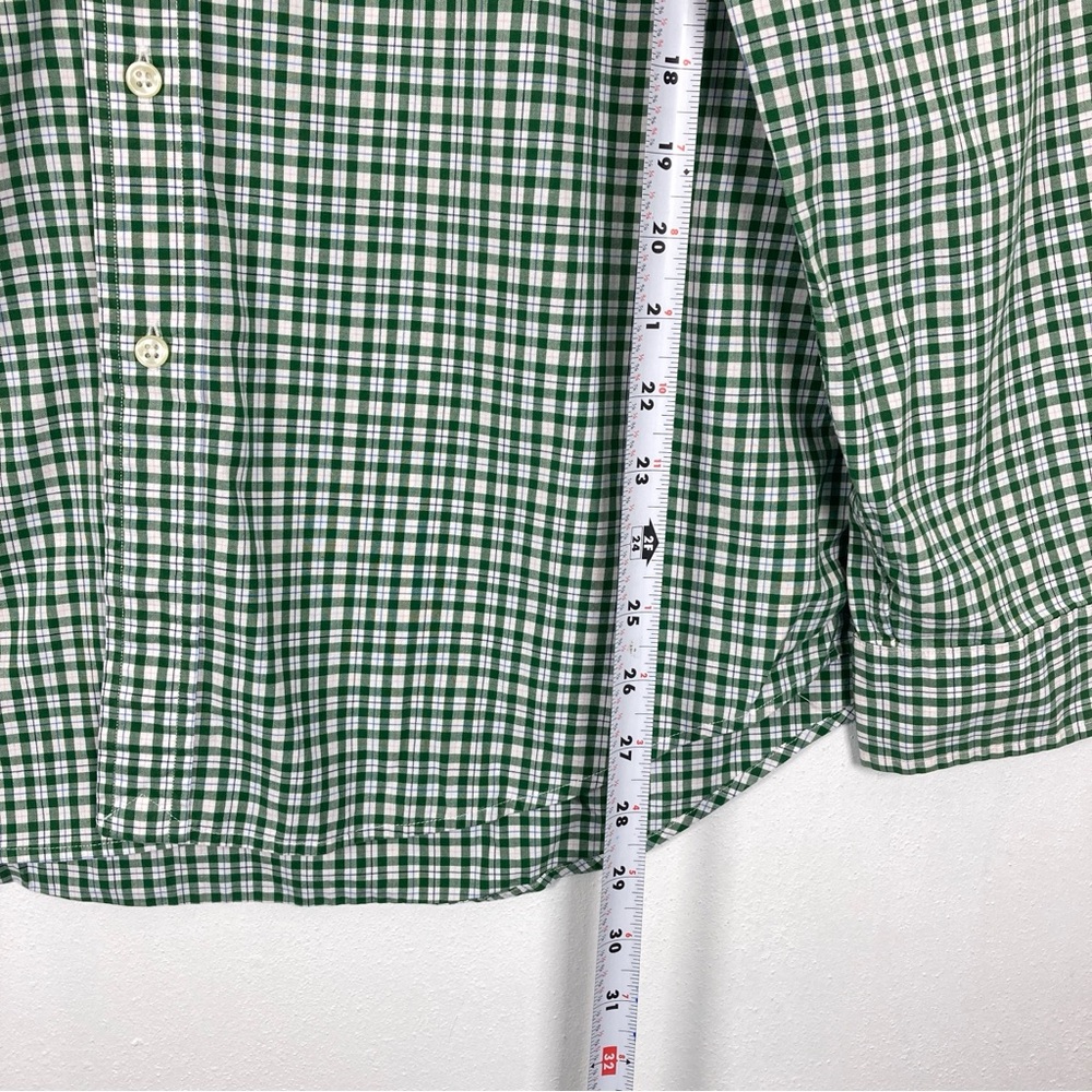 Polo Ralph Lauren Men’s Button Front Shirt Green Mini Gingham Large Cotton - Picture 10 of 16